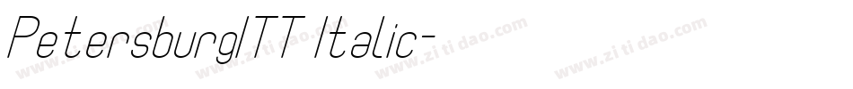 PetersburgITT Italic字体转换